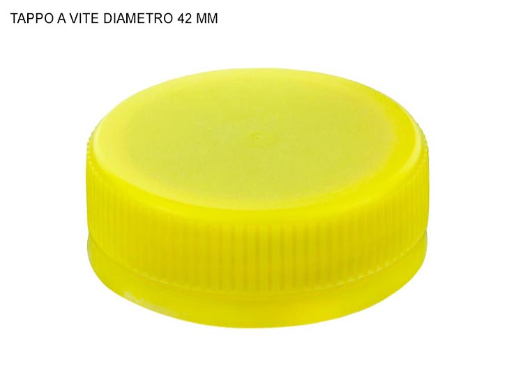 TAPPO GIALLO DIAMETRO 42 - H.o.r.e.c.a > Contenitori Pet - Ingrosso B2B Magazzini Scatigna